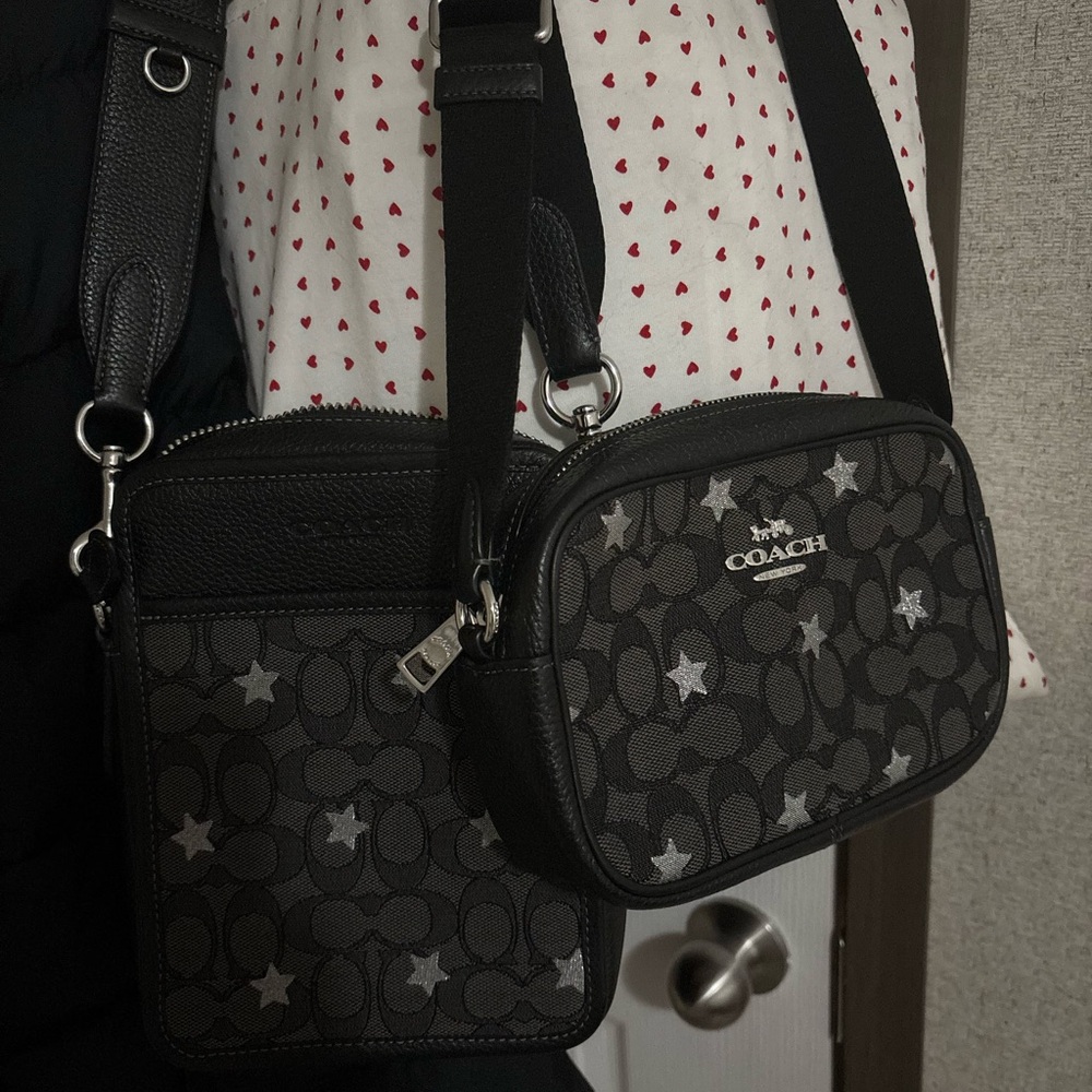 Coach Black and Gray Crossbody Bags
